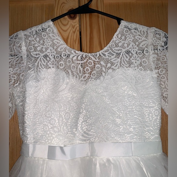 Xiaanman NWT tulle lace modest flower girl bridal dress size 16/150 - Picture 7 of 12